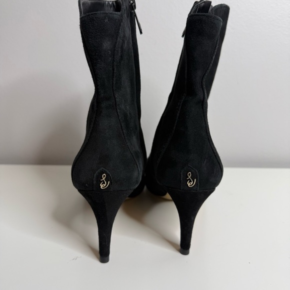 Sam Edelman Usha Pointed Toe Black Suede Booties Size 7 NEW - Picture 7 of 10